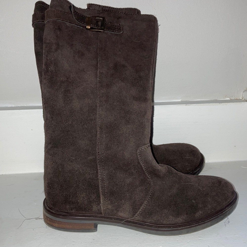 Genuine suede riding boots